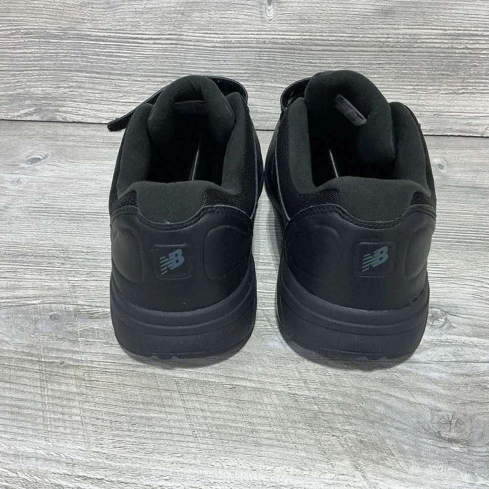 New Balance 813 Shoes Black Leather Hook And Loop Straps Mens Size 14 2E Wide